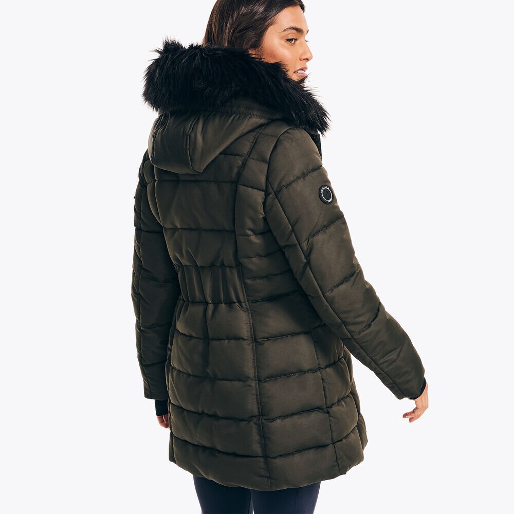 Puffer Jacket With Removable Hood,Deep Fern,large