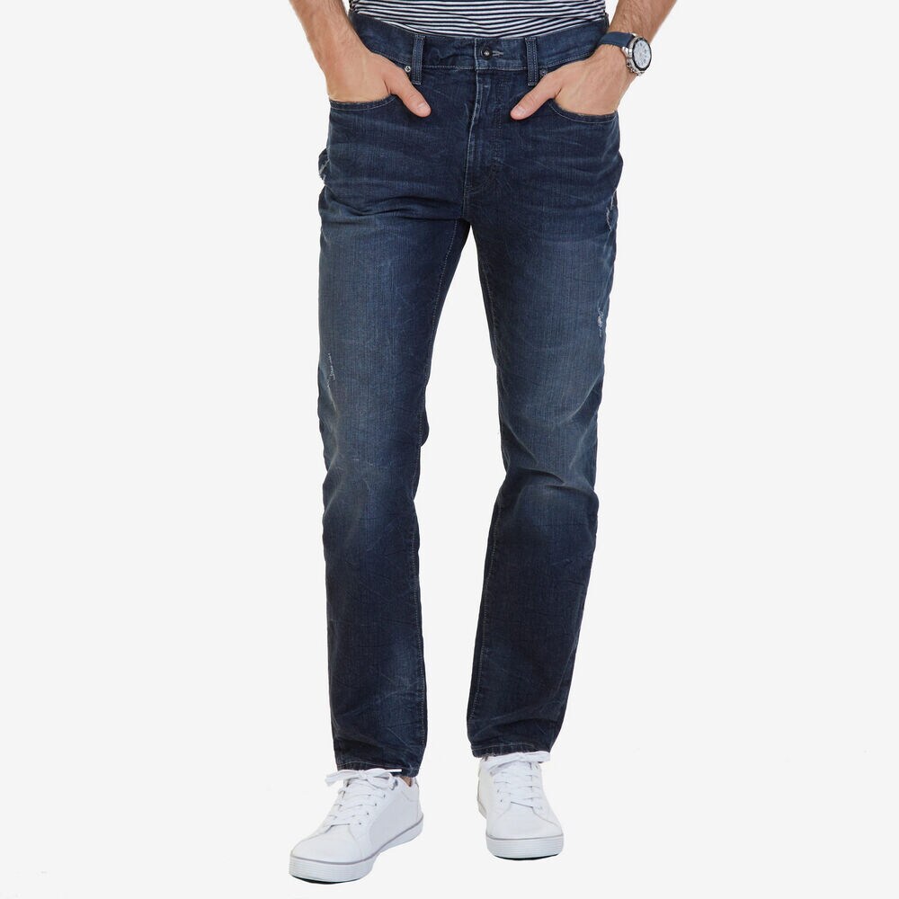 Cusp Blue Wash Athletic Fit Jeans,Riviera Blue,large