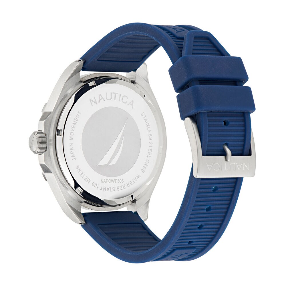 Clearwater Beach 3-Hand Silicone Watch,Multi,large