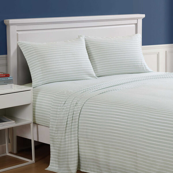 Beasley Stripe Green Twin Sheet Set