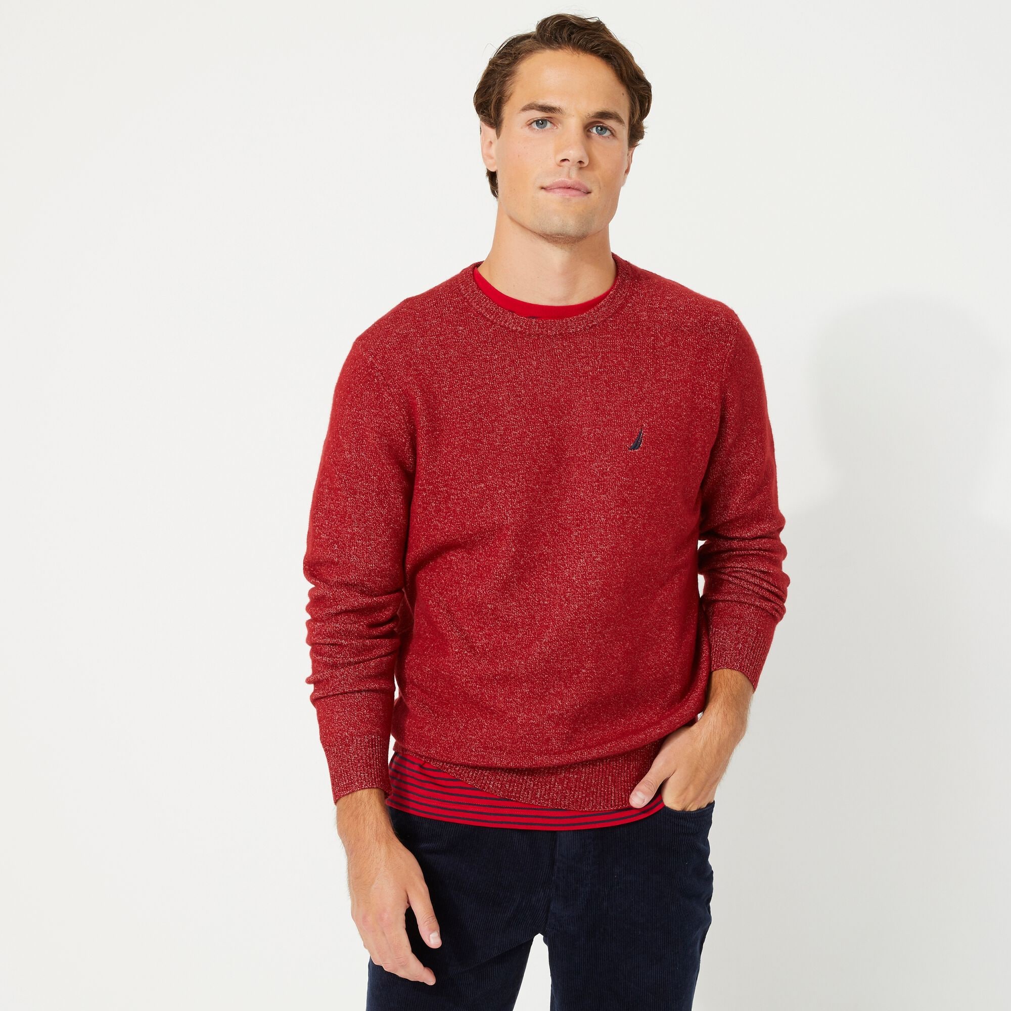 SUSTAINABLY CRAFTED BRAND ICON SWEATER,Lotus,large