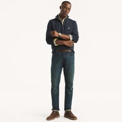 Quarter-Zip Pullover Sweatshirt,Stellar Blue Heather,large