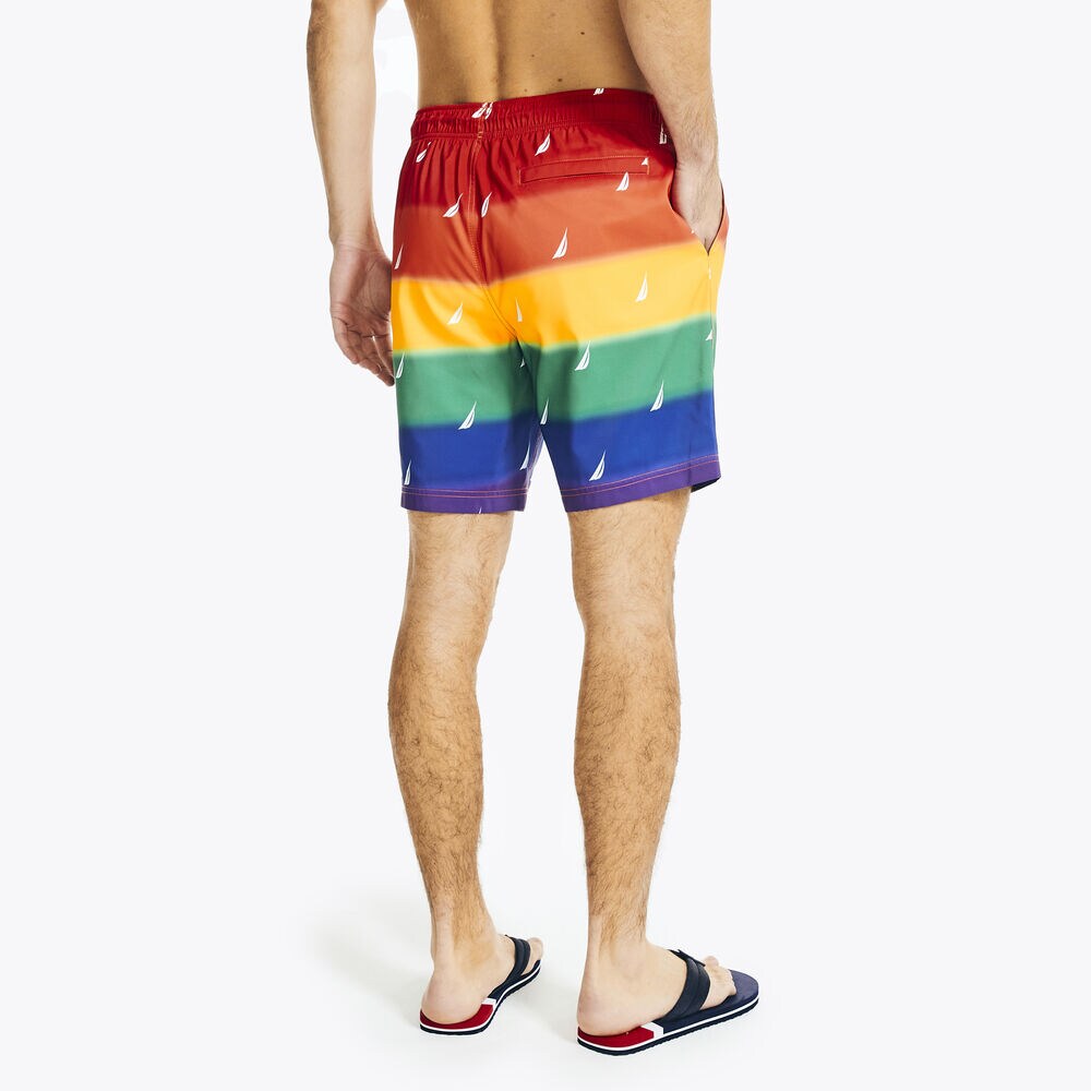 PRIDE SUSTAINABLY CRAFTED 8" QUICK-DRY SWIM,Tropic Orange,large