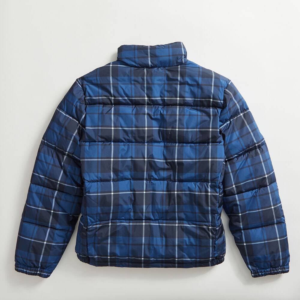 PLAID TEMPASPHERE BOMBER,Navy,large