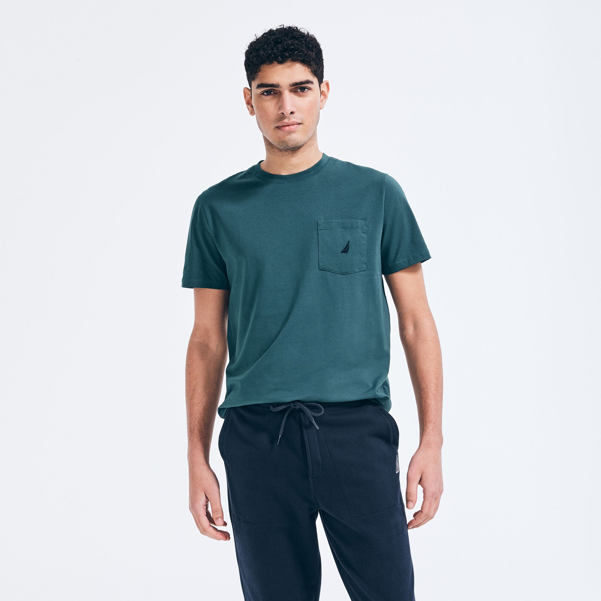 BRAND ICON POCKET T-SHIRT,Evergreen,large