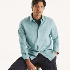 Classic Fit Wrinkle-Resistant Printed Shirt,Gecko Green,large