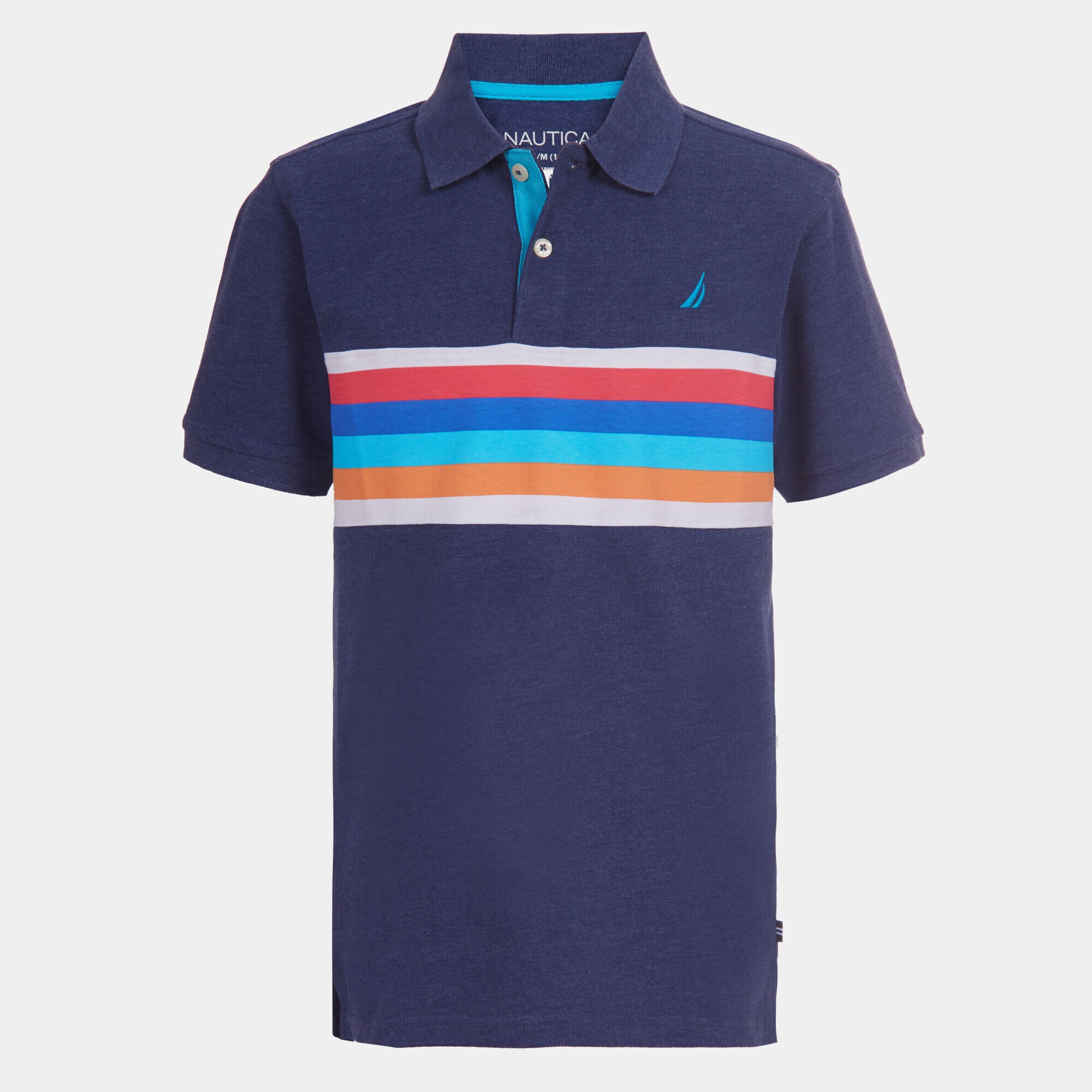 TODDLER BOYS' CHEST STRIPE POLO (2T-4T),J Navy,large