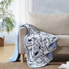 Beach Collage 50" X 70" Throw Blanket,Pure Deep Bay Wash,large
