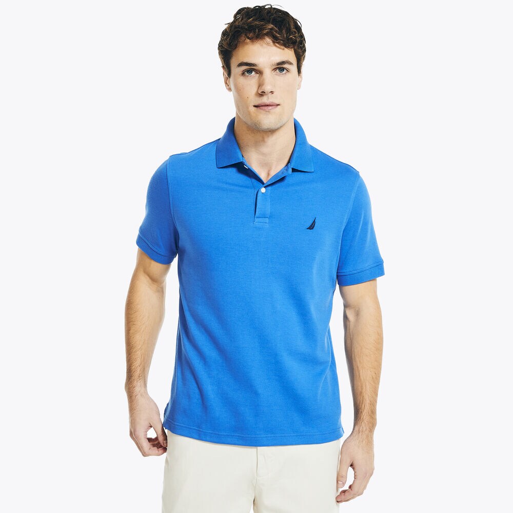 CLASSIC FIT INTERLOCK POLO,True Navy,large