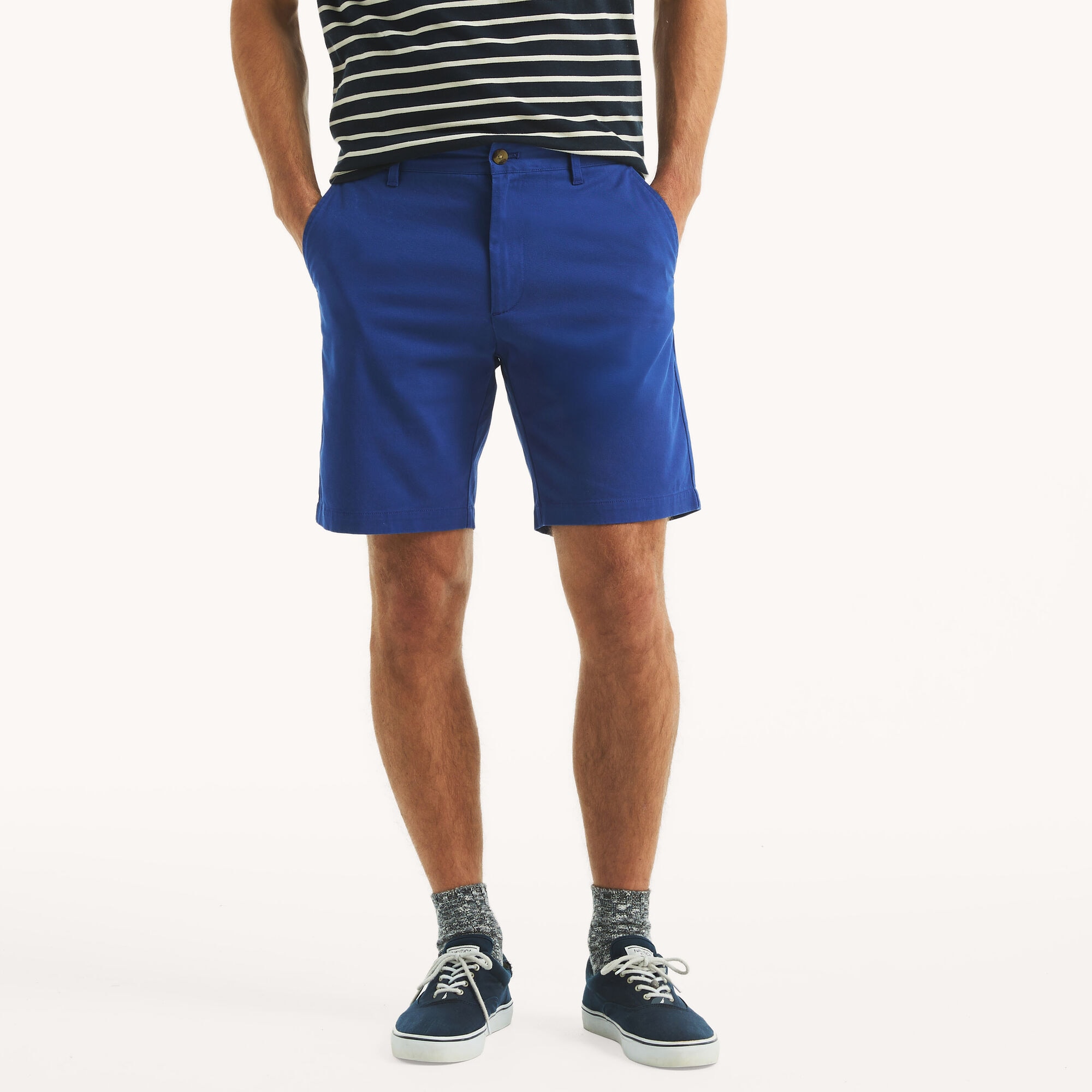 8.5" Stretch Deck Short,Deep Navy Heather,large