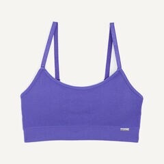 Ribbed Striped Seamless Bra, 3-Pack,Antique White Wash,large