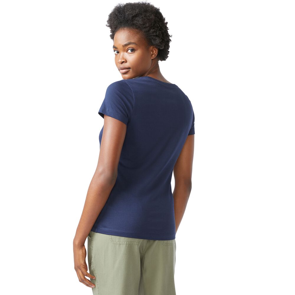 SOLID CREWNECK T-SHIRT,Stellar Blue Heather,large