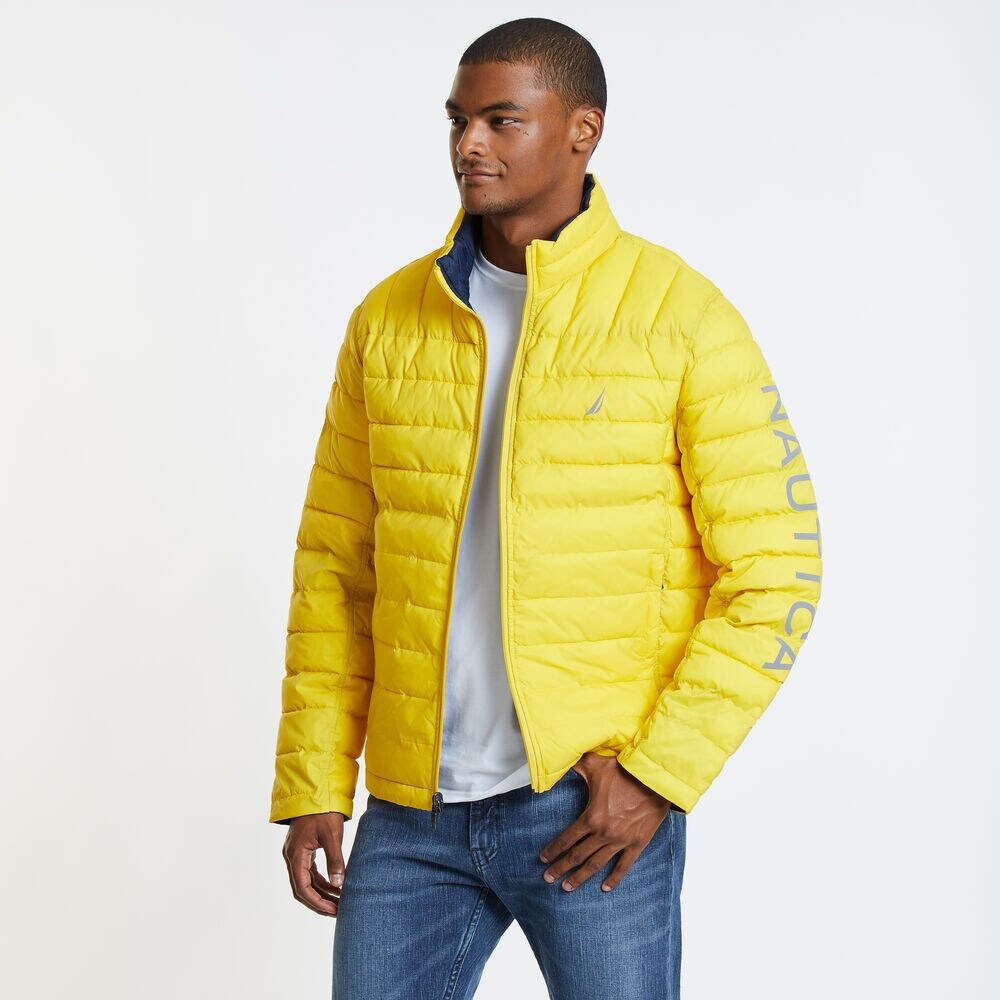 Endeavour Quilted Reversible Jacket,Buoy Yellow,large