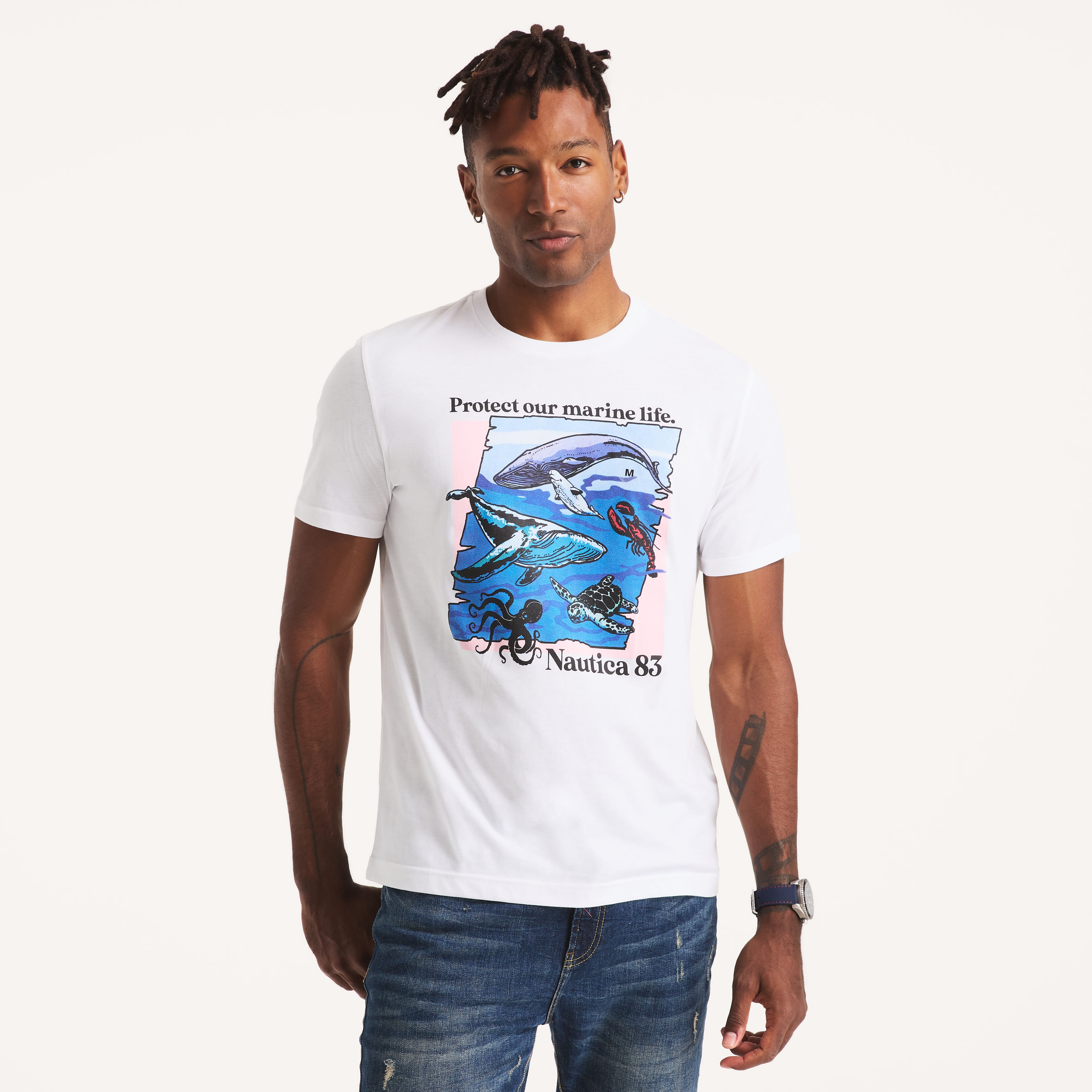THE BEACH TRIP Number TEE 05 ネイビー THE BEACH TRIP Number TEE 05 ネイビー ミュージシャン