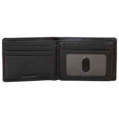 EXTRA CAPACITY LEATHER WALLET,Black,large