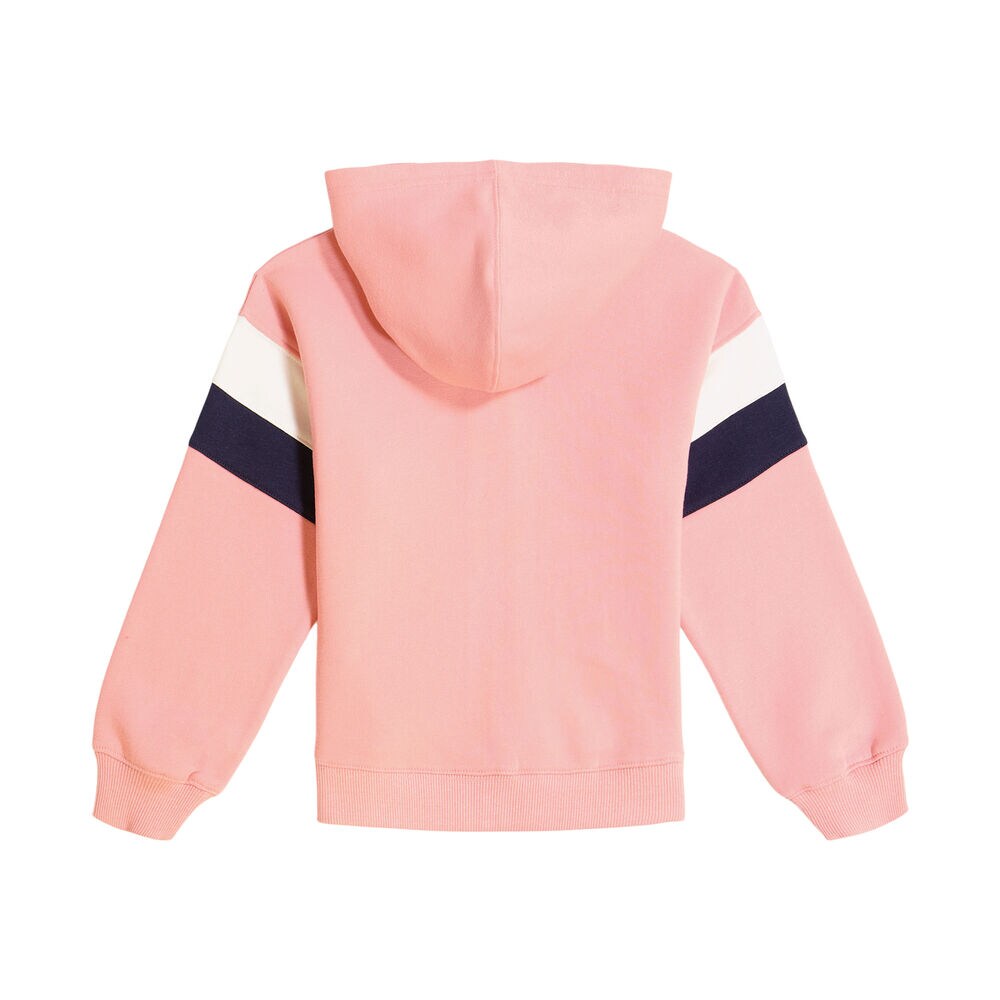 LITTLE GIRLS' COLORBLOCK FLEECE HOODIE (4-6x),Deep Fuschia,large