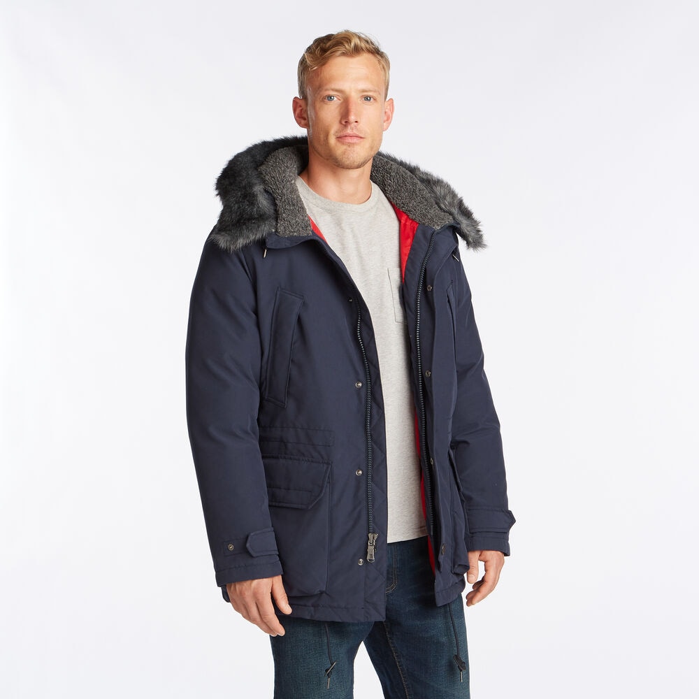 HEAVYWEIGHT TEMASPHERE HOODED PARKA,Navy,large
