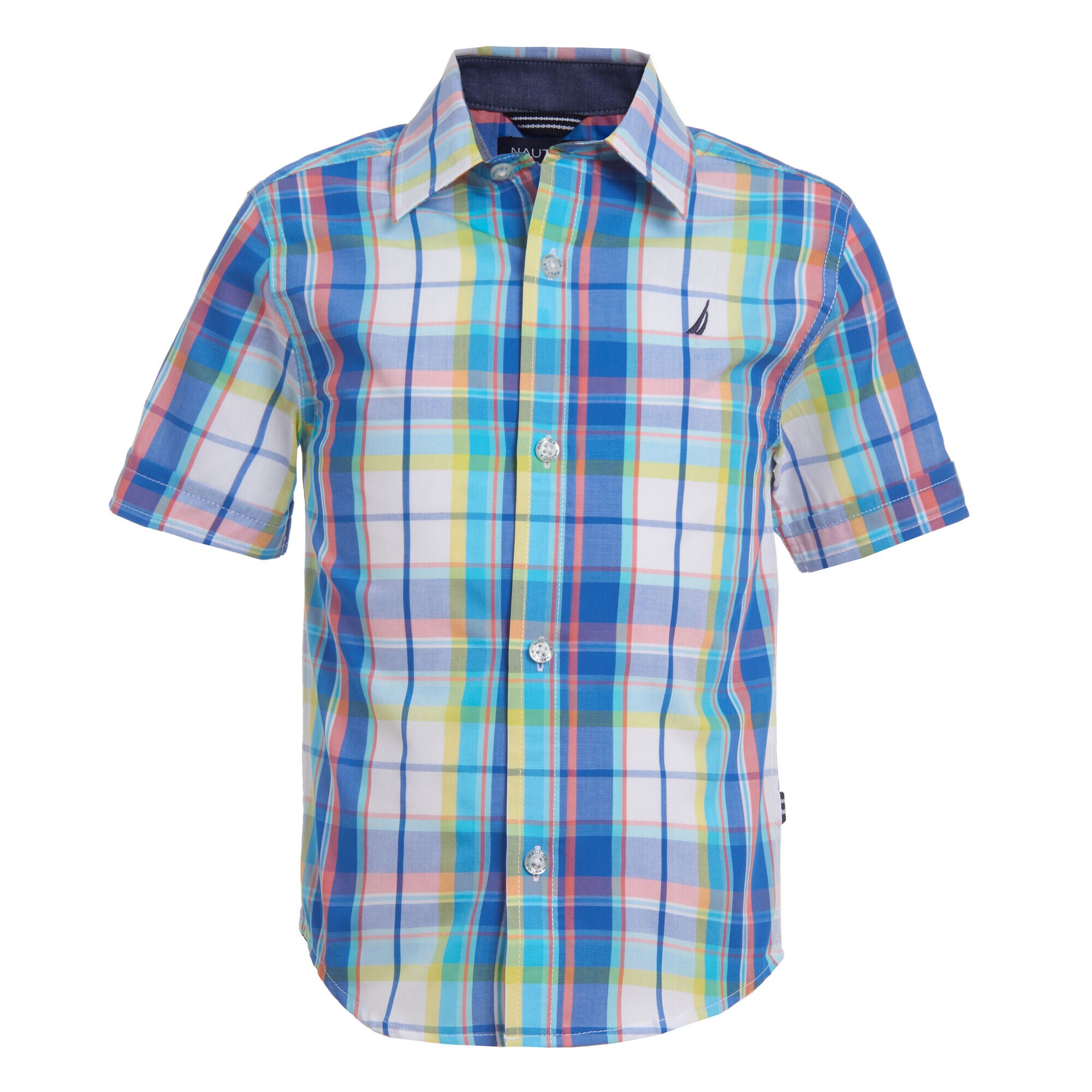 BOYS' PLAID SHIRT (8-20),Antique White Wash,large