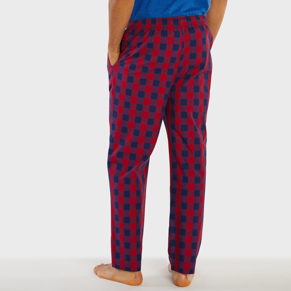 PLAID WOVEN SLEEP PANTS,Nautica Red,large