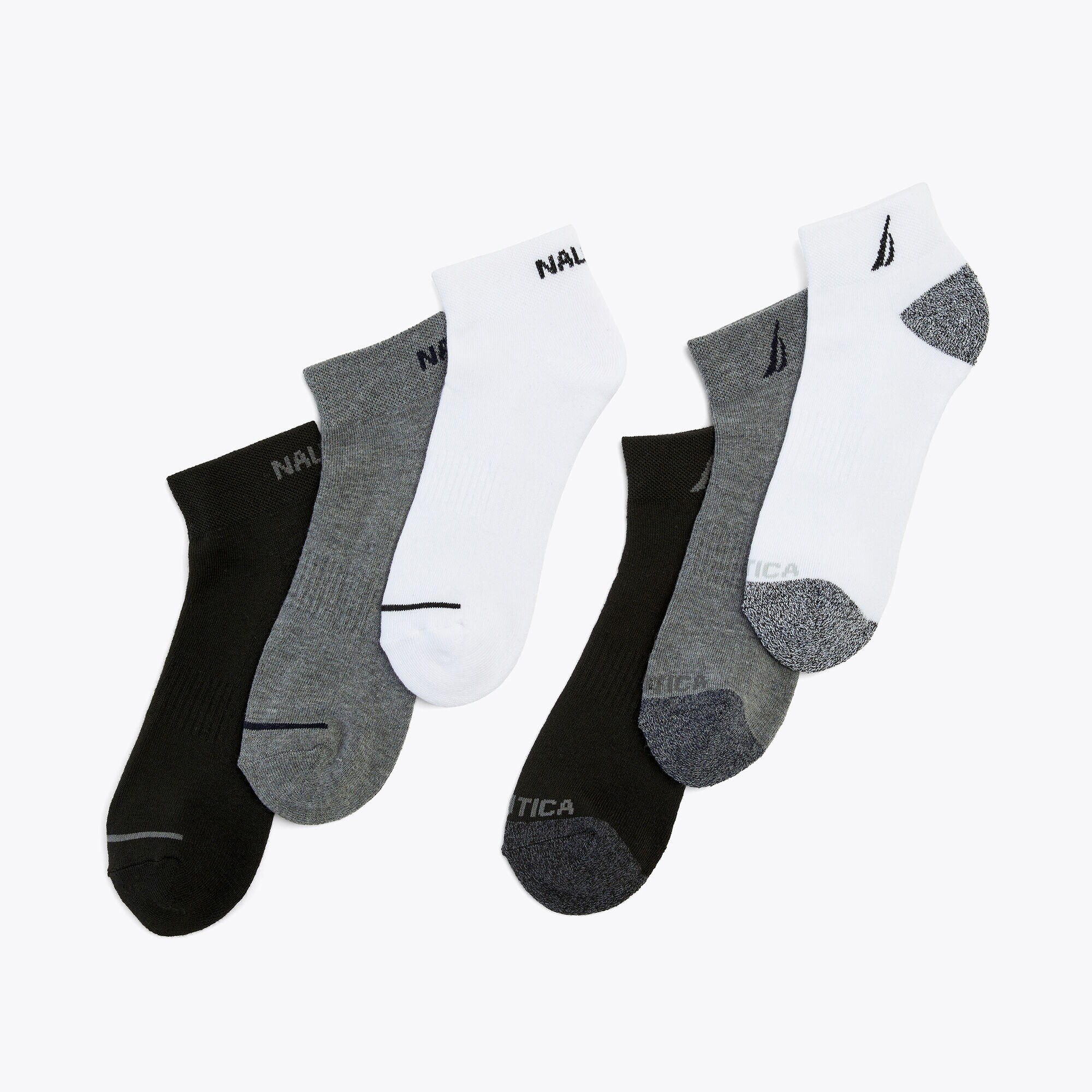 ATHLETIC LOGO QUARTER SOCKS, 6-PACK,Multi,large