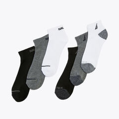 ATHLETIC LOGO QUARTER SOCKS, 6-PACK,Multi,large