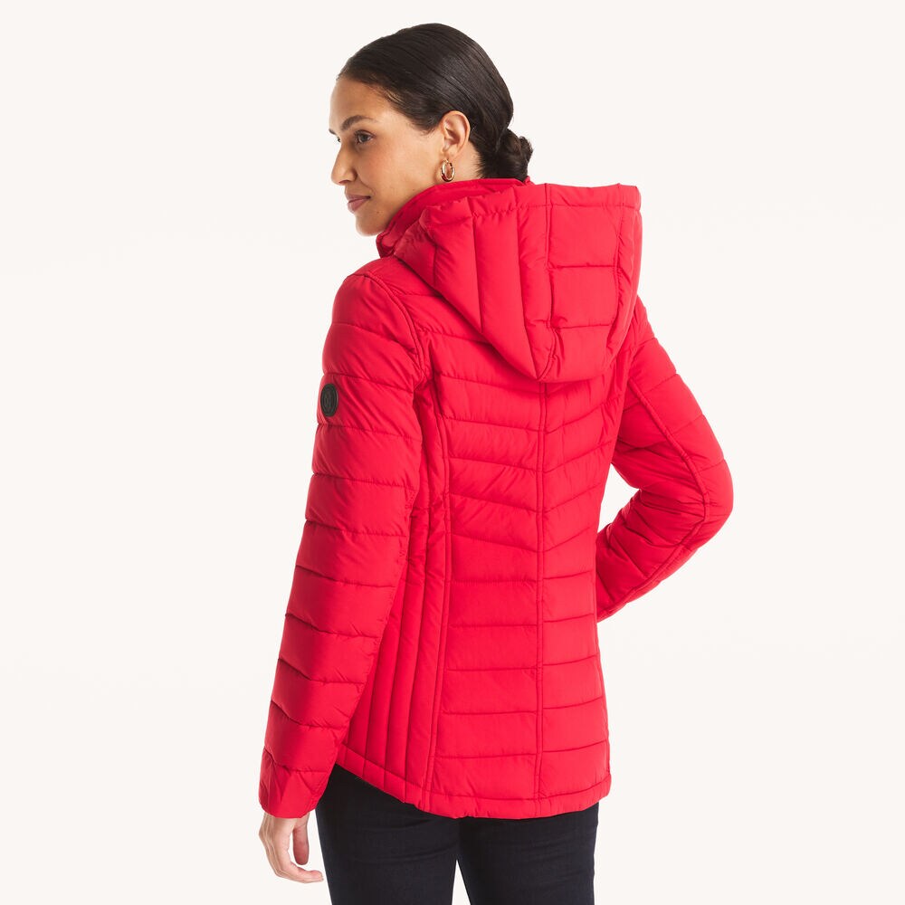 Puffer Jacket With Removable Hood,Tomales Red,large