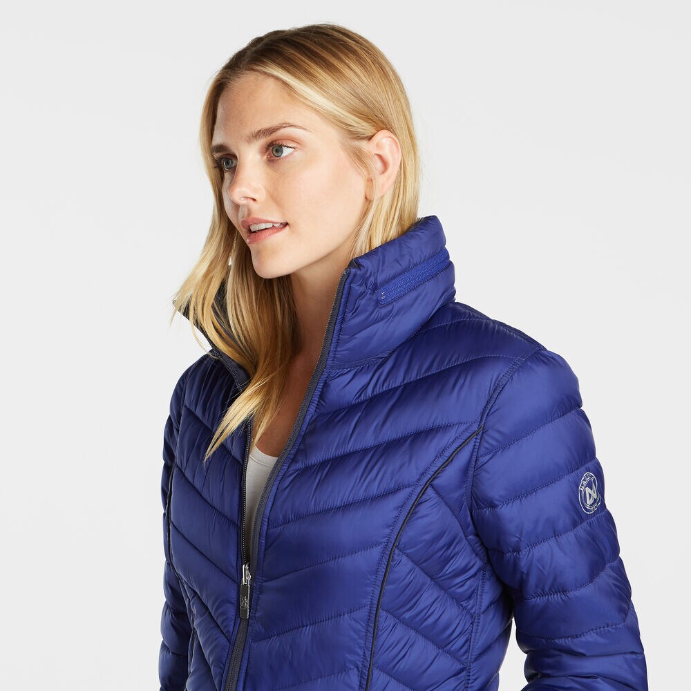 Reversible Packable Puffer Jacket,Nite Sea Heather,large