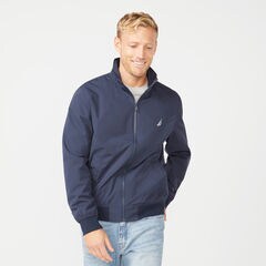 LIGHTWEIGHT RAINBREAKER BOMBER JACKET,Navy,large