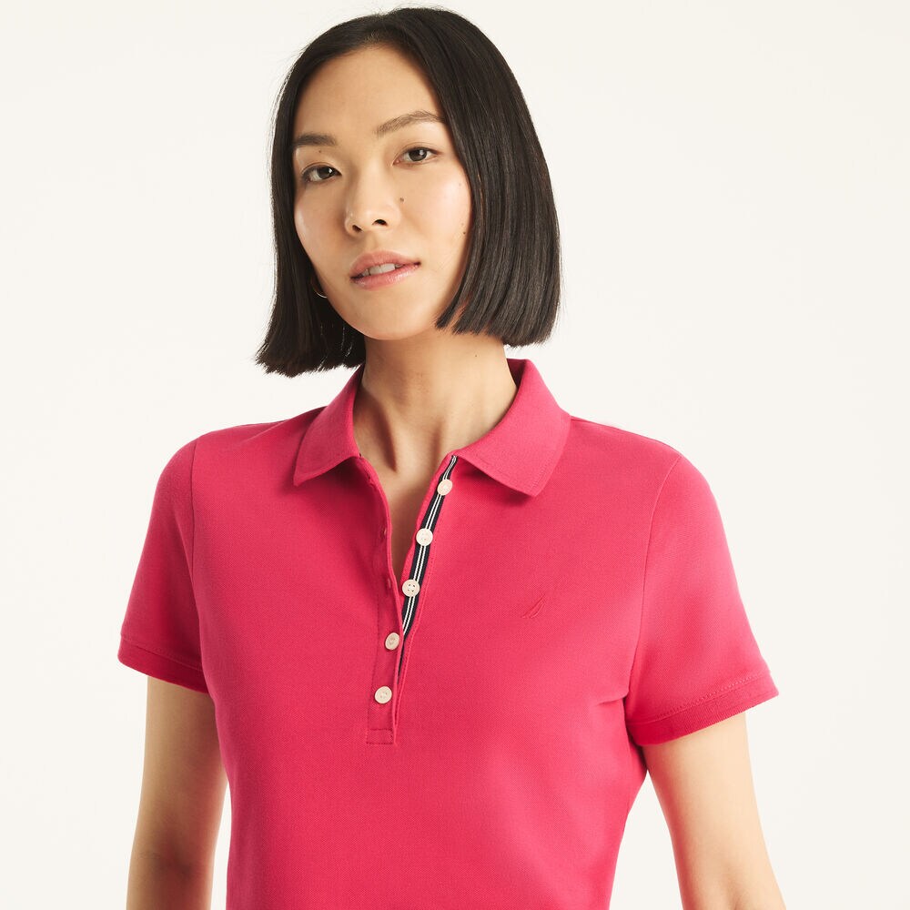 5-Button Polo,Melonberry,large