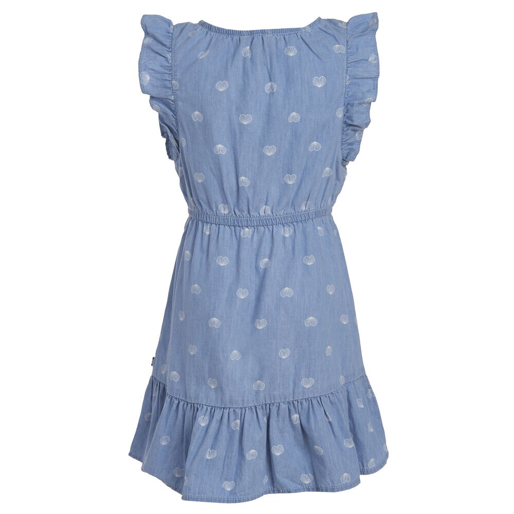 TODDLER GIRLS' HEART SHELL LIGHTWEIGHT DENIM DRESS (2T-4T),Nite Sea Heather,large