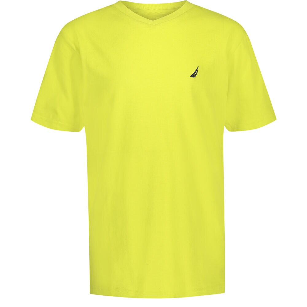 LITTLE BOYS' V-NECK T-SHIRT (4-7),Yellow Zest,large