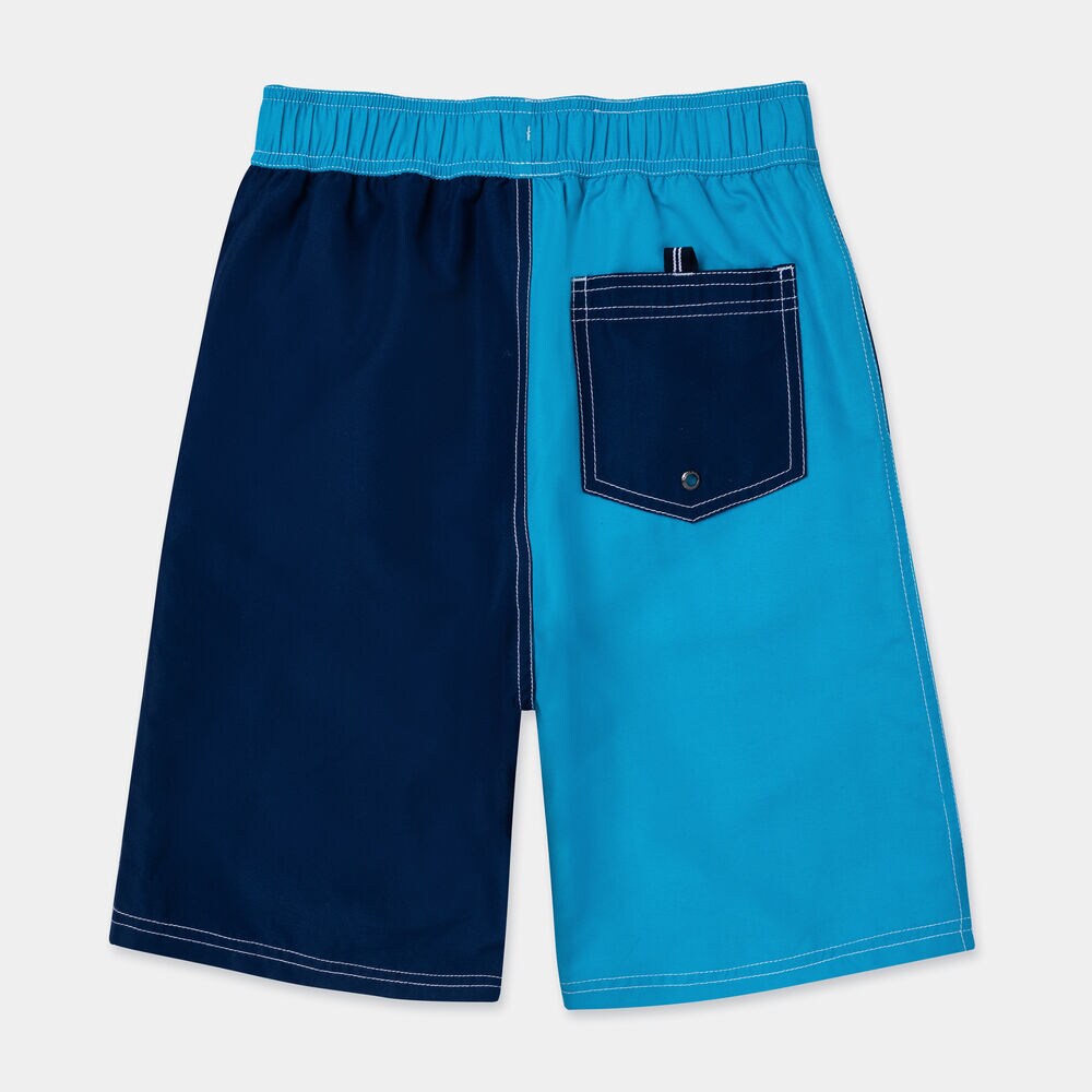 BOYS' MAKOA COLORBLOCK SWIM TRUNKS (8-20),Star Turquoise,large