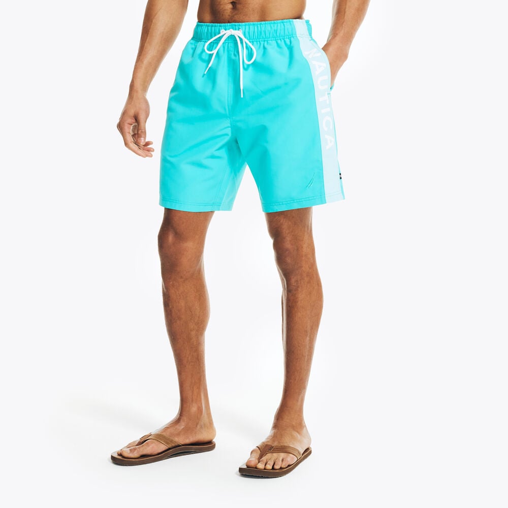 8" LOGO SWIM,Light Olive,large