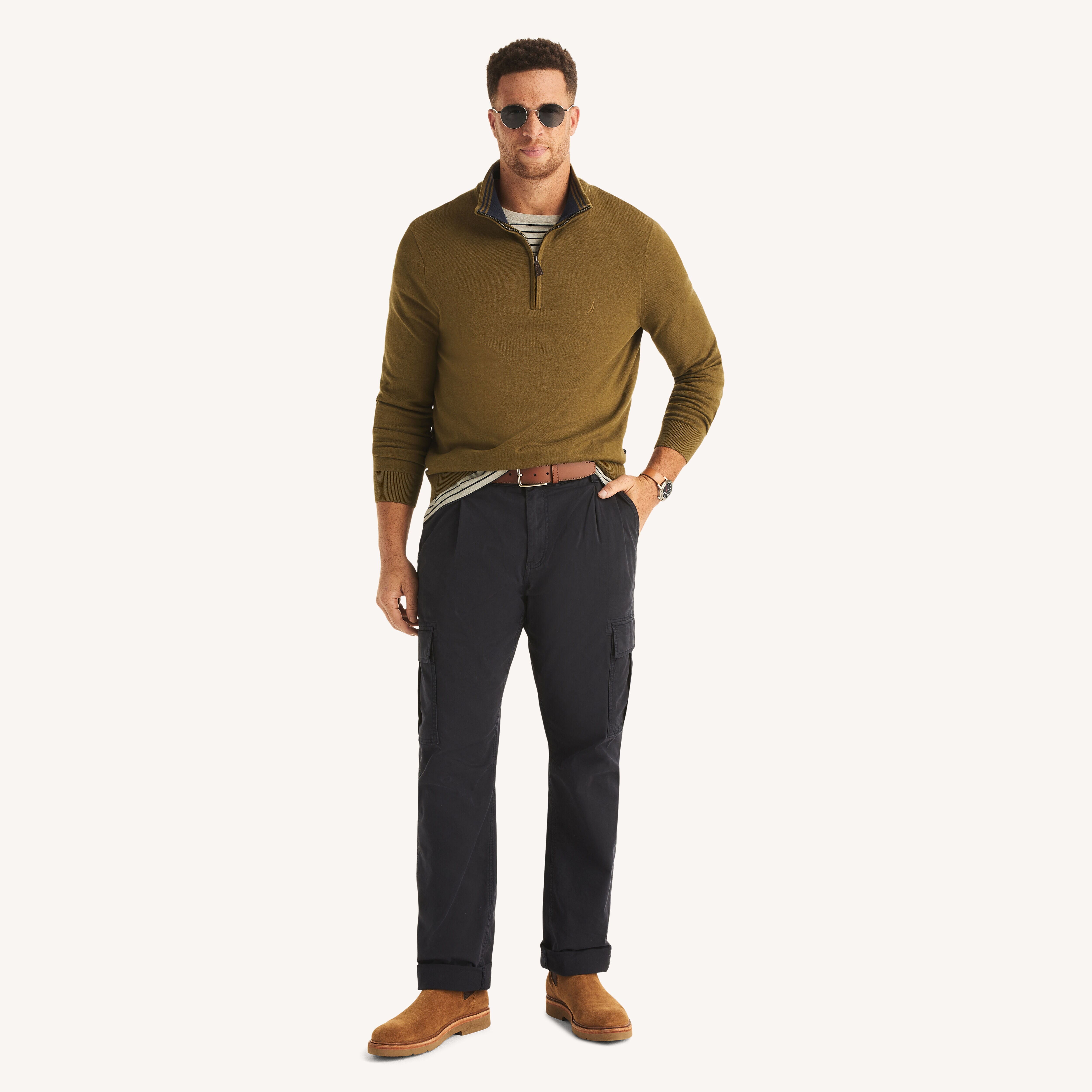 Big & Tall Performance Quarter-Zip Sweater | Nautica