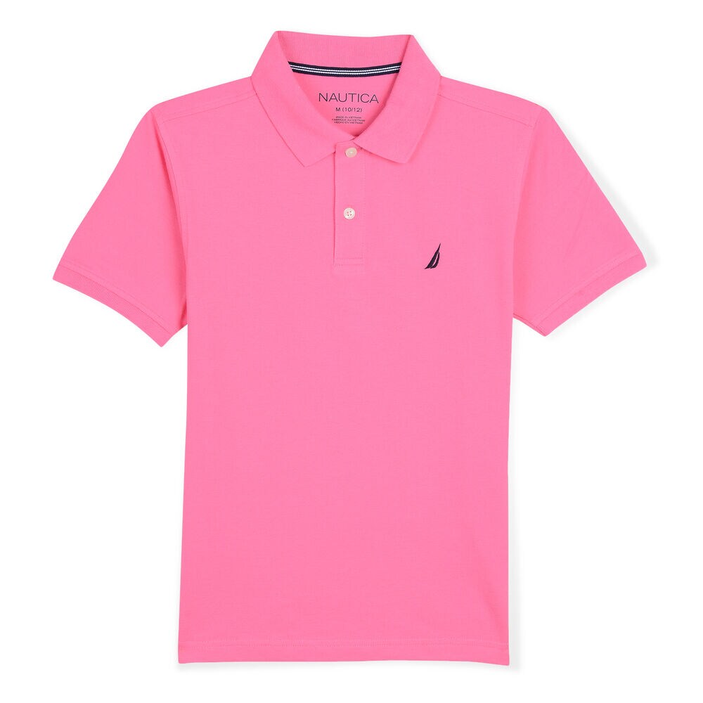 TODDLER BOYS' STRETCH DECK POLO (2T-4T),Pale Coral,large