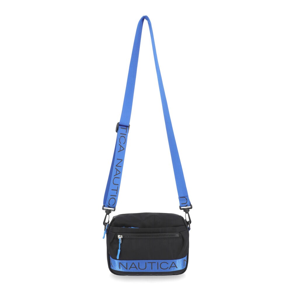 NYLON LOGO CROSSBODY BAG,Black,large