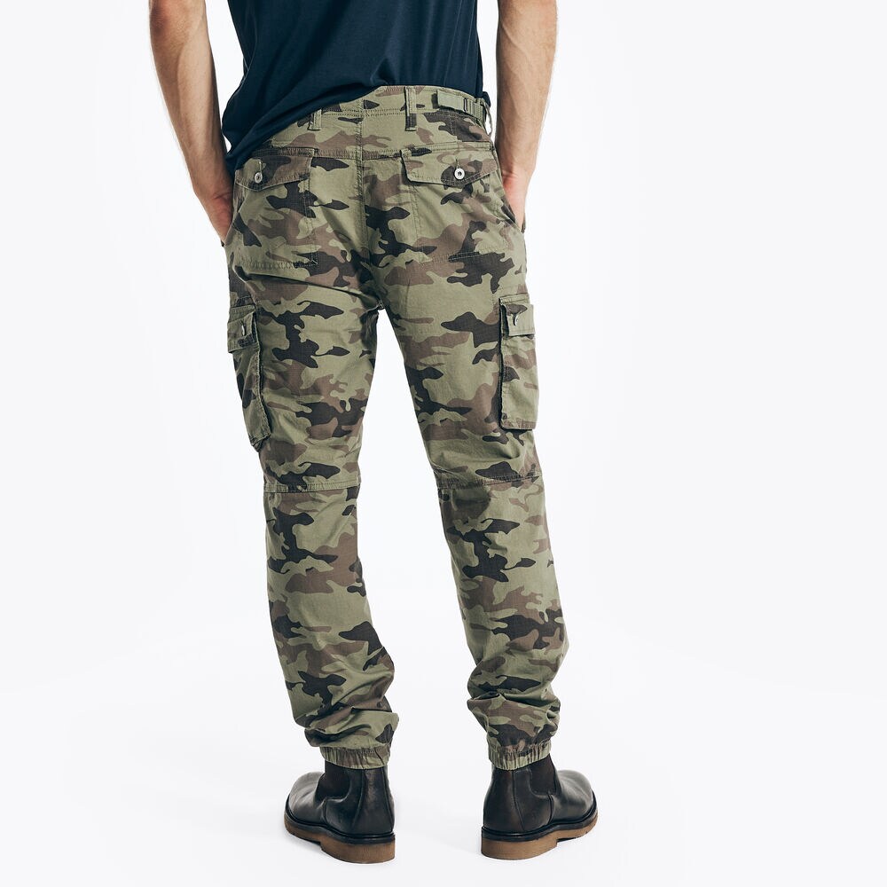 CAMOUFLAGE RIPSTOP CARGO JOGGER,Teal Wave,large