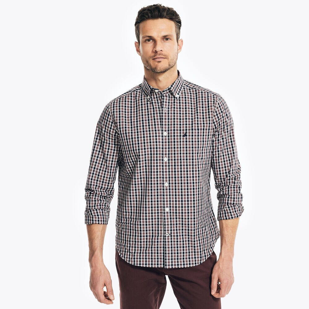 PLAID SHIRT,Worn Chambray,large