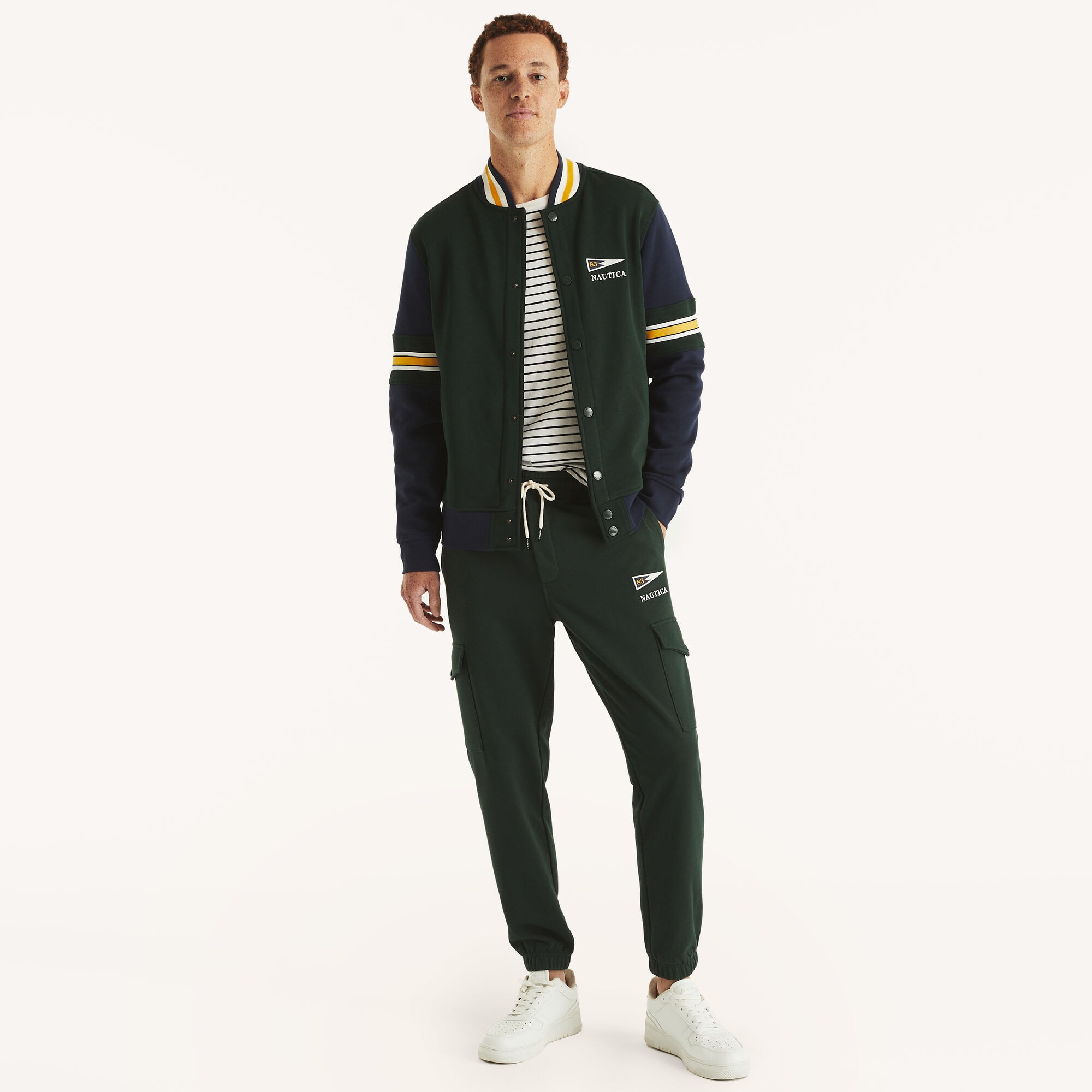 Fleece Bomber Jacket,Kelp Seas,large