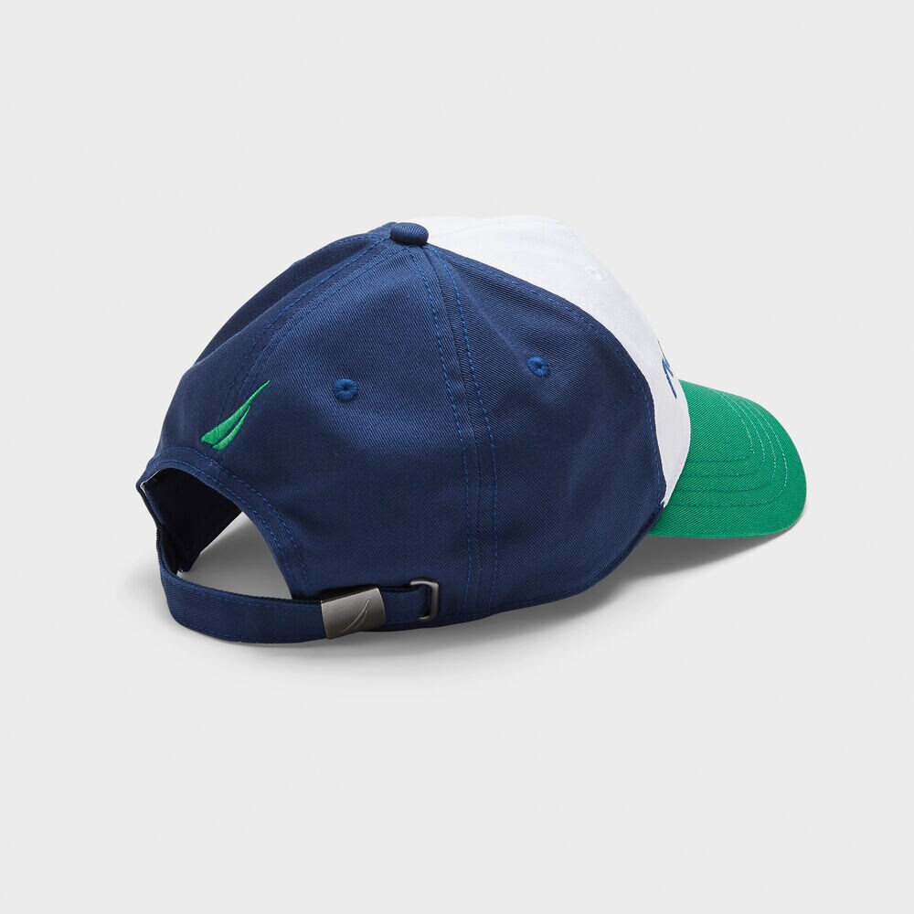 COLORBLOCK NAUTICA LOGO CAP,Estate Blue,large
