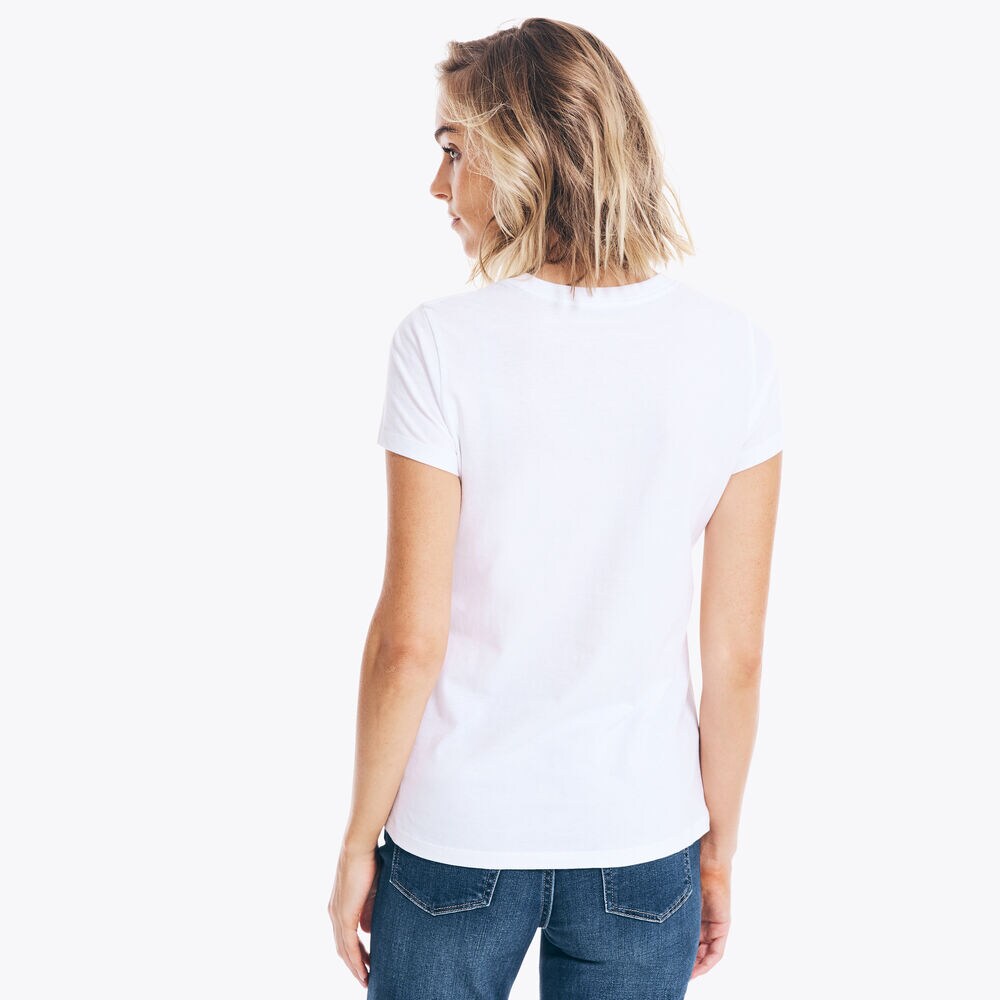 FLORAL LOGO GRAPHIC T-SHIRT,Bright White,large