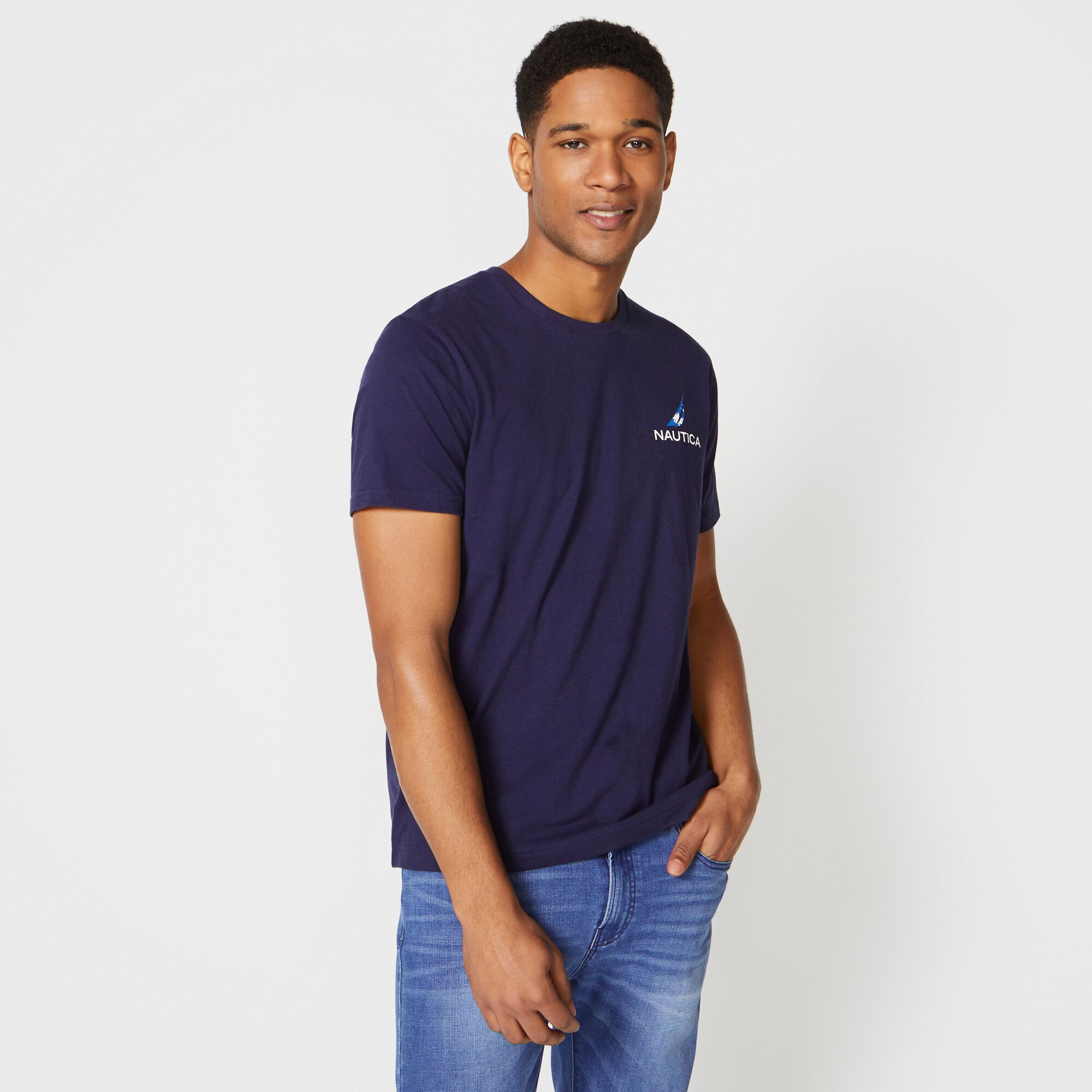 SOUTH CAROLINA FLAG GRAPHIC T-SHIRT,Navy,large