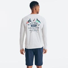 SAILING TEAM GRAPHIC LONG-SLEEVE T-SHIRT,Grey Heather,large