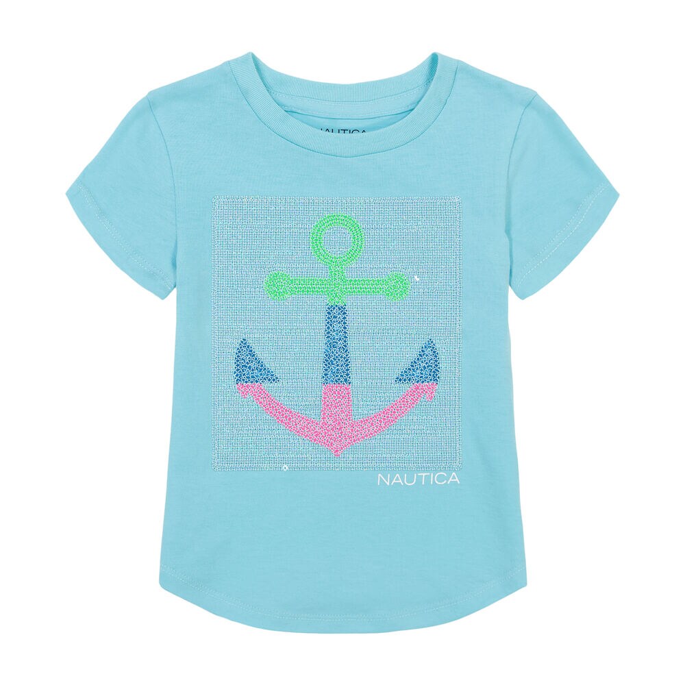 Girls' Colorblock T-Shirt (7-16),Peacoat,large