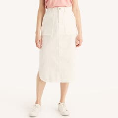 Solid Utility Skirt,Bright White,large