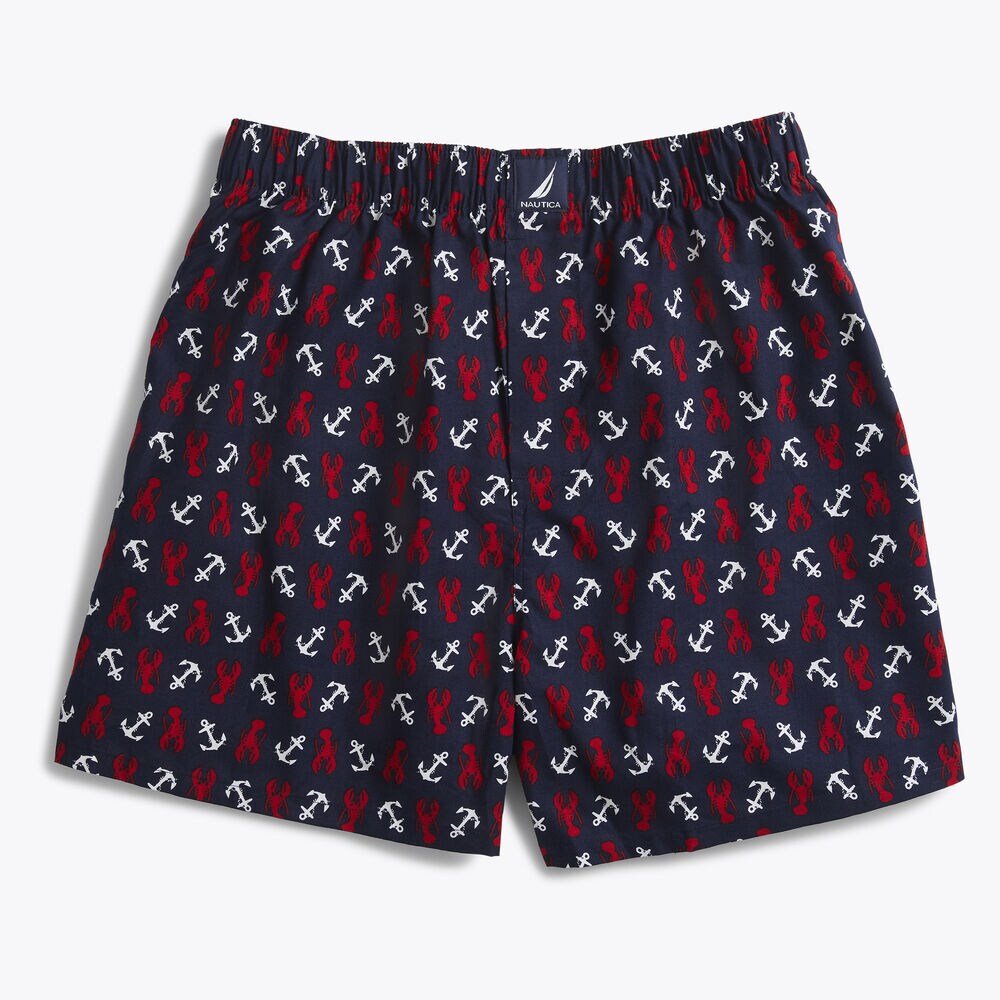 LOBSTER PRINT COTTON BOXER,Light Tide Water Wash,large