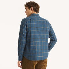 Plaid Shirt,Nite Sea Heather,large