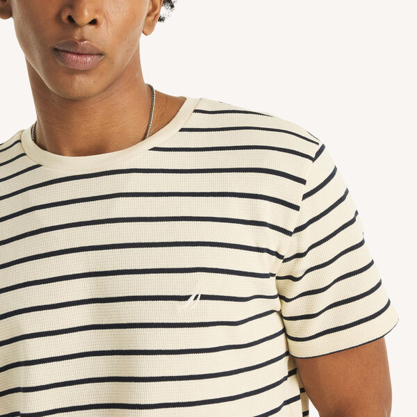 Navigator Waffle Knit Striped Crewneck T-Shirt