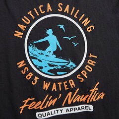 RIDE THE WAVE GRAPHIC T-SHIRT,True Black,large