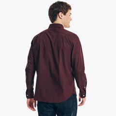 WINDOWPANE SHIRT,Royal Burgundy,large